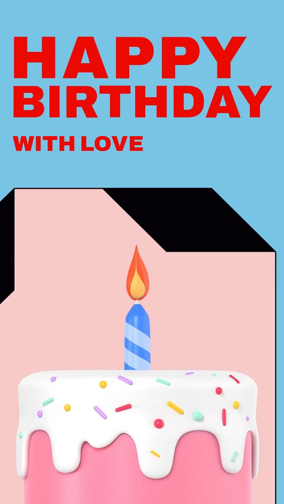 Happy birthday  Instagram story template, editable design for social media