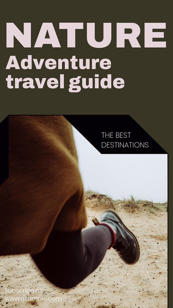 Nature travel  Instagram story template, editable design for social media