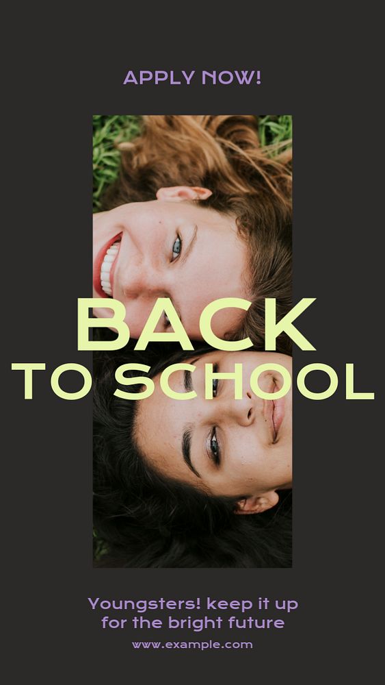 Back to school  Instagram story template, editable design for social media