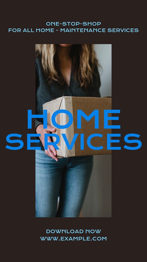 Home services  Instagram story template, editable design for social media