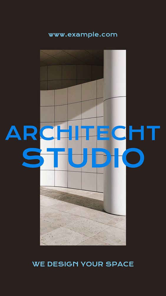 Architect studio  Instagram story template, editable design for social media