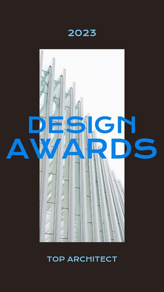 Design awards  Instagram story template, editable design for social media