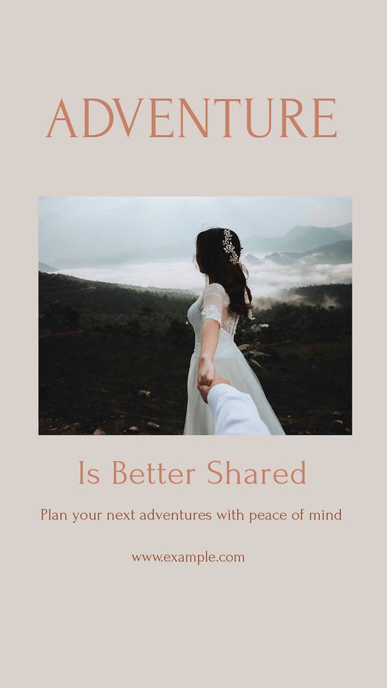 Adventure is better shared Instagram story template, editable design