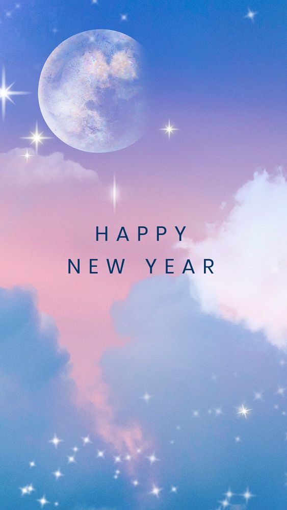 Happy new year Instagram story template, editable design