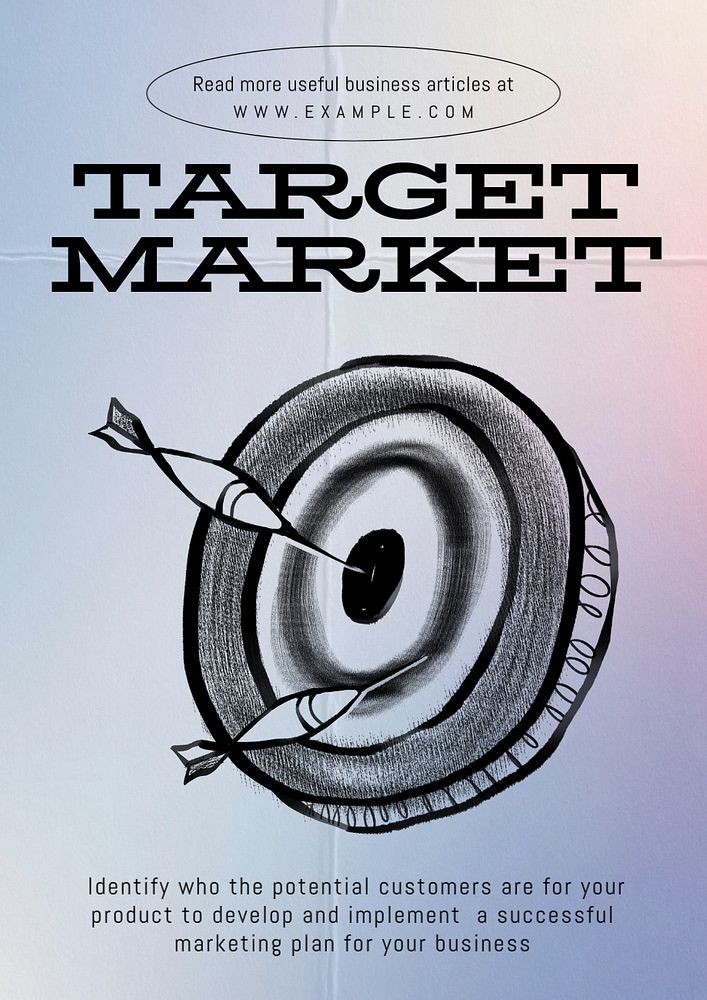 Target market poster template, editable design