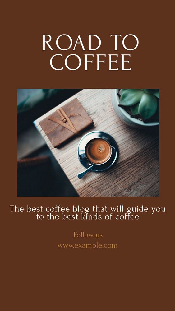 Coffee blog Instagram story template, editable design