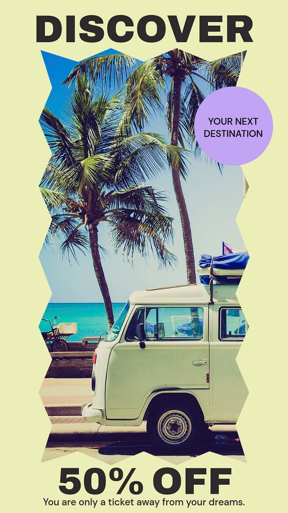 Summer sale  Instagram story template, editable design for social media