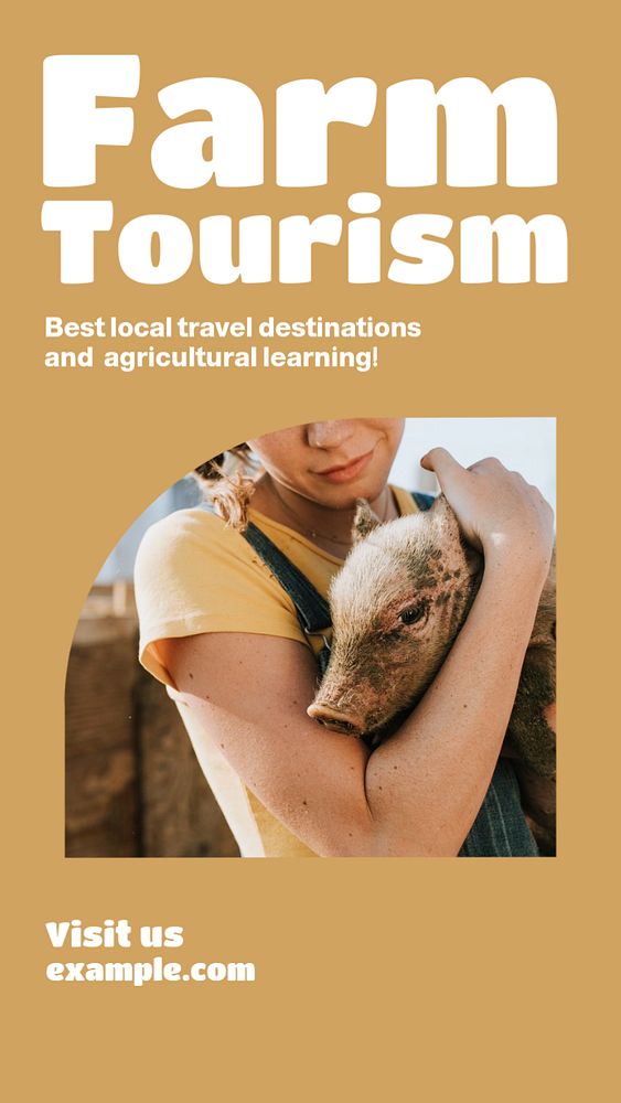 Farm tourism  Instagram story template, editable design for social media