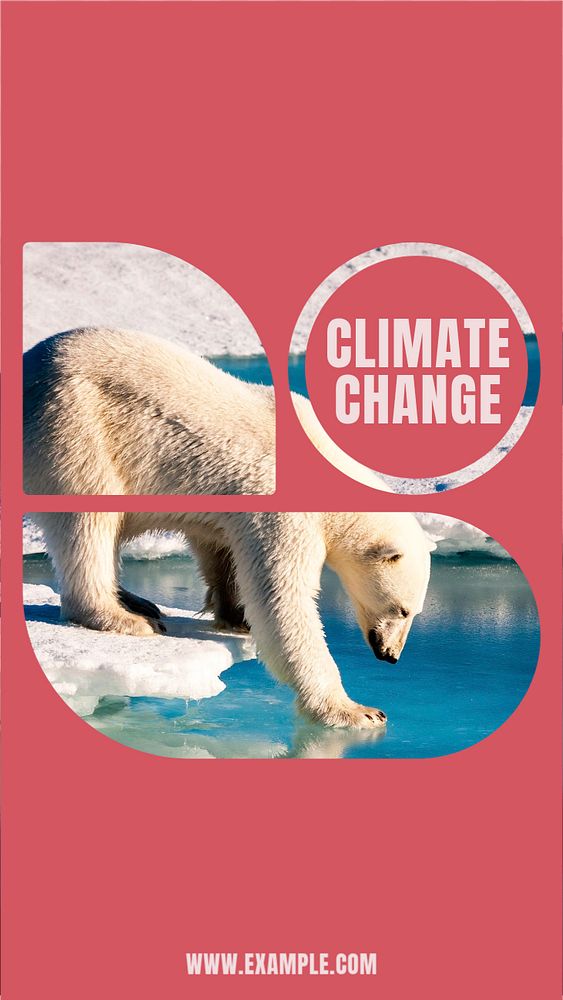 Climate change  Instagram story template, editable design for social media