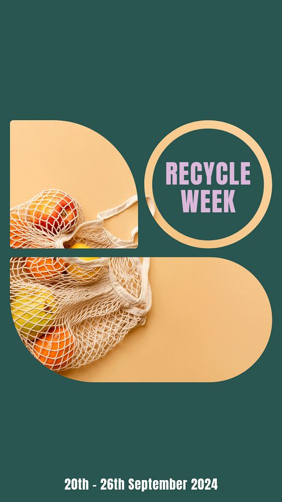 Recycle week  Instagram story template, editable design for social media