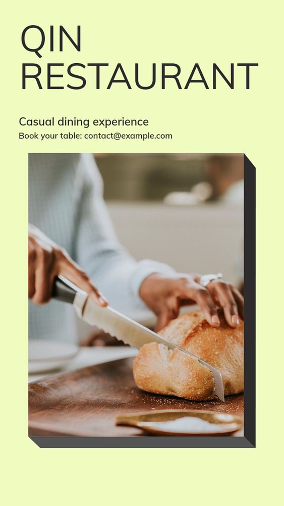 Casual dining experience  Instagram story template, editable design for social media