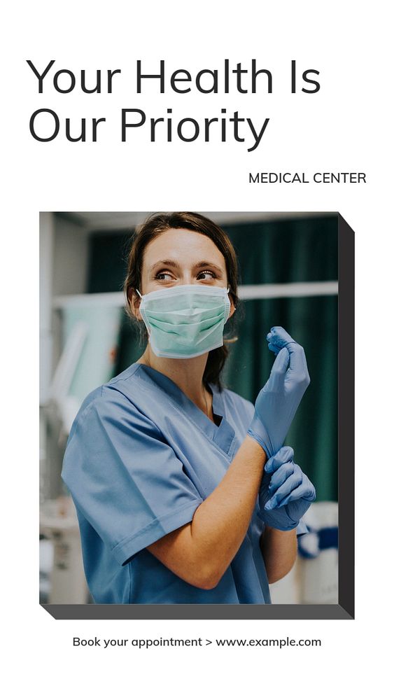 Medical center  Instagram story template, editable design for social media