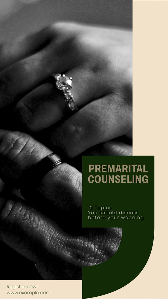 Premarital counseling  Instagram story template, editable design for social media