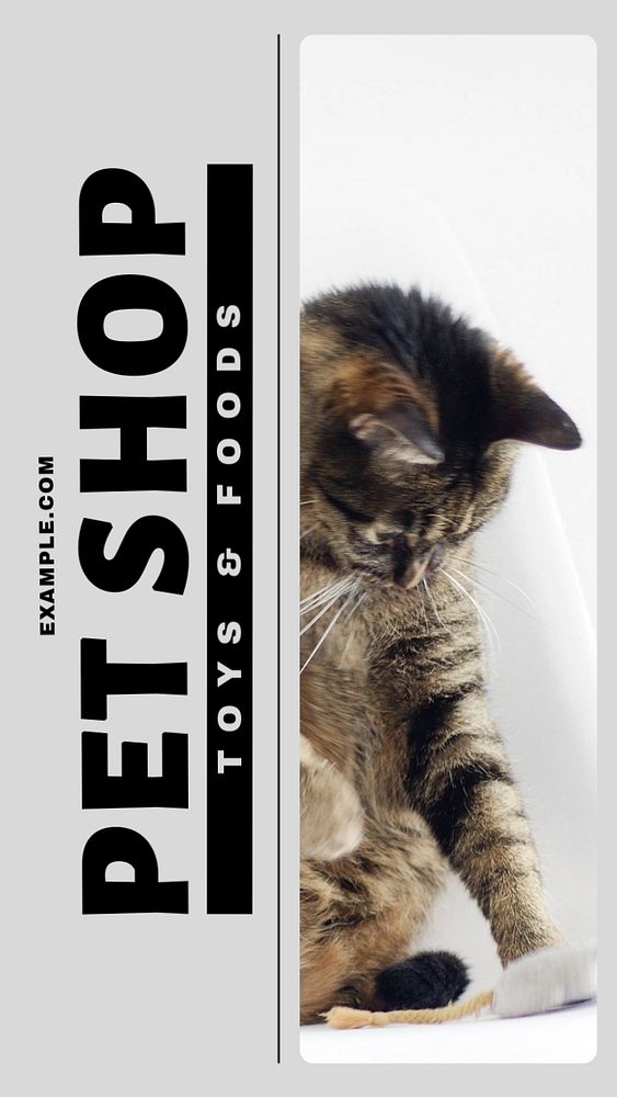 Pet shop  Instagram story template, editable design for social media