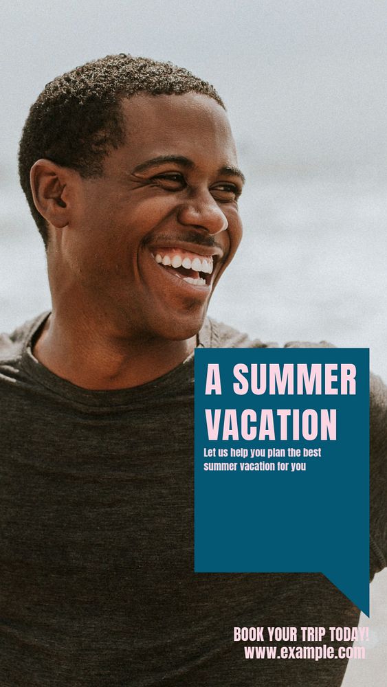 Summer vacation package  Instagram story template, editable design for social media