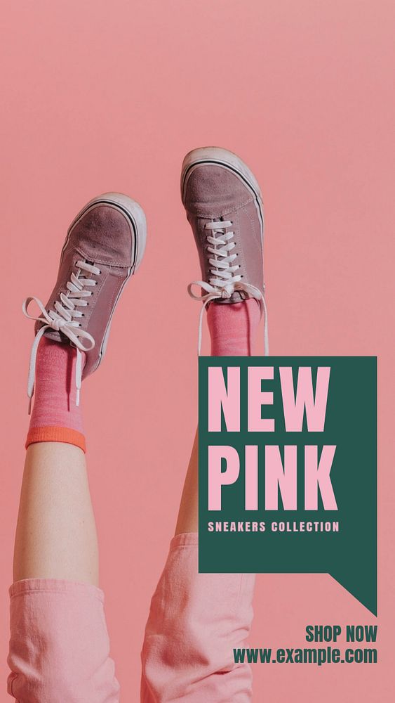 Sneakers new collection  Instagram story template, editable design for social media