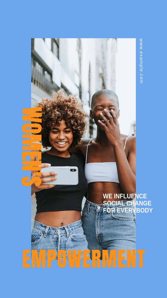 Women's empowerment  Instagram story template, editable design for social media