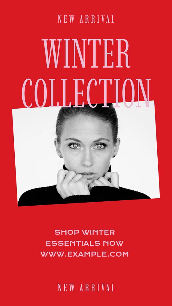 Winter collection  Instagram story template, editable design for social media