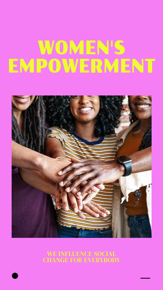 Women's empowerment  Instagram story template, editable design for social media