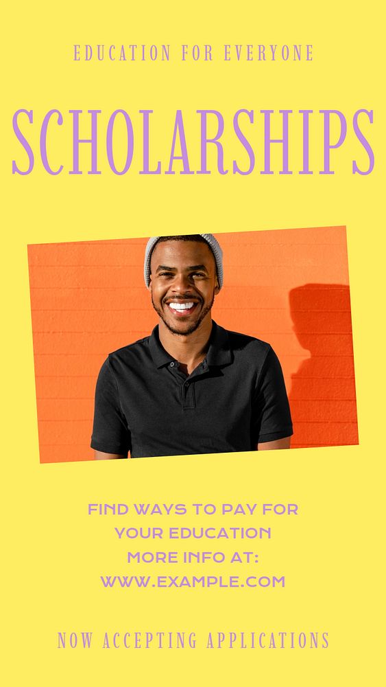 Scholarships  Instagram story template, editable design for social media