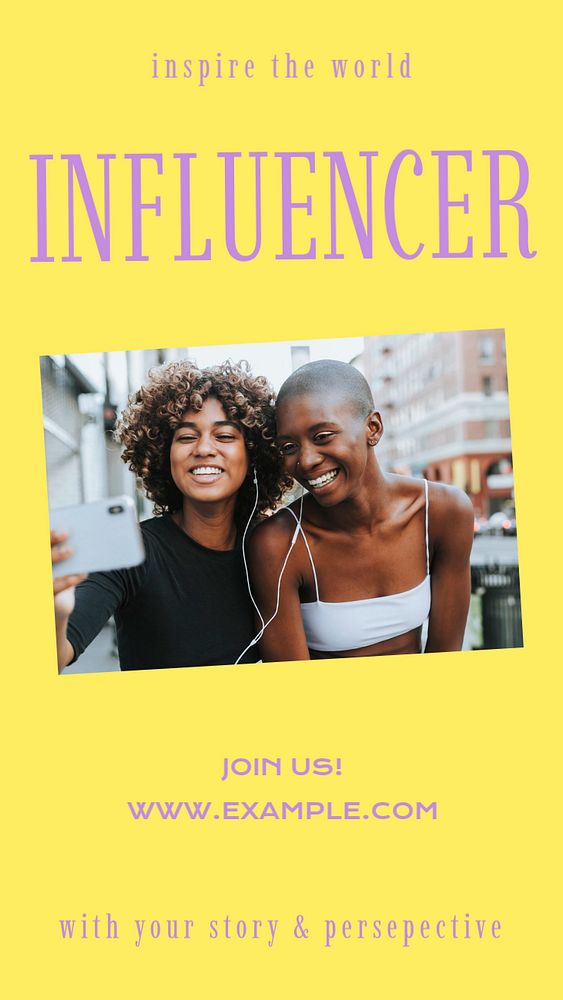 Influencer  Instagram story template, editable design for social media