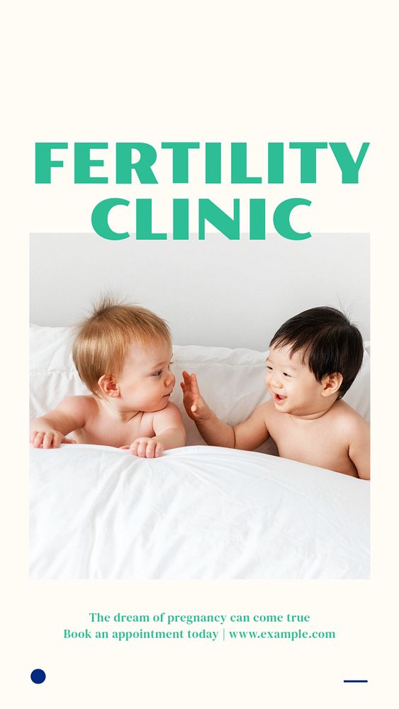 Fertility clinic  Instagram story template, editable design for social media