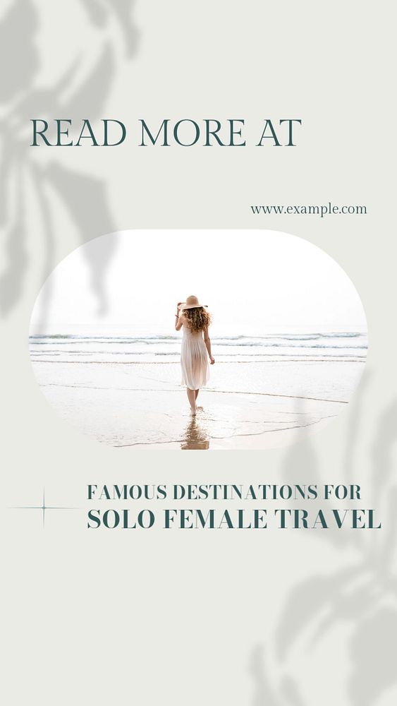 Female travel Instagram story template, editable design