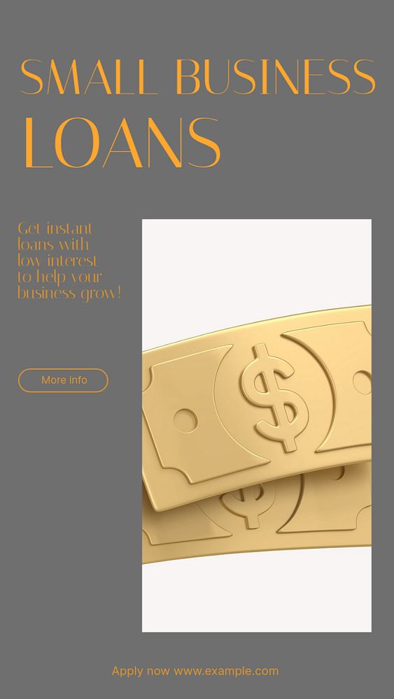 Small business loans Instagram story template, editable design