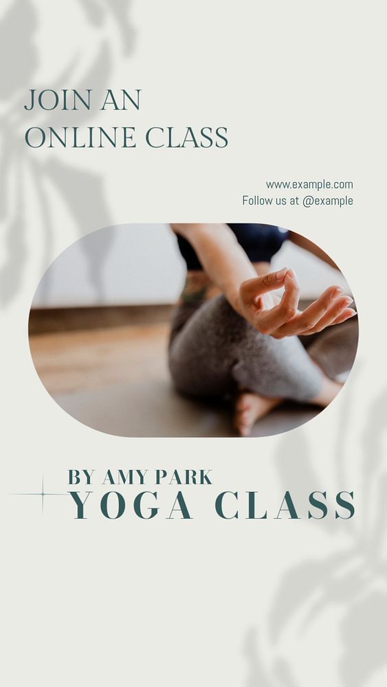 Yoga class advertisement Instagram story template, editable design