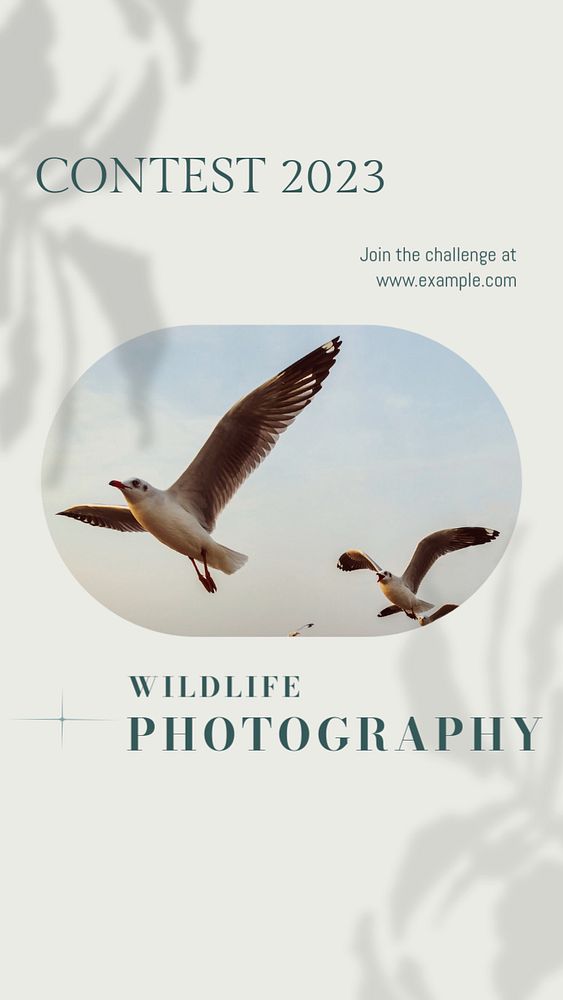 Wildlife photography contest Instagram story template, editable design