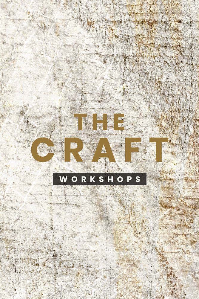 Workshops editable poster template, wood design