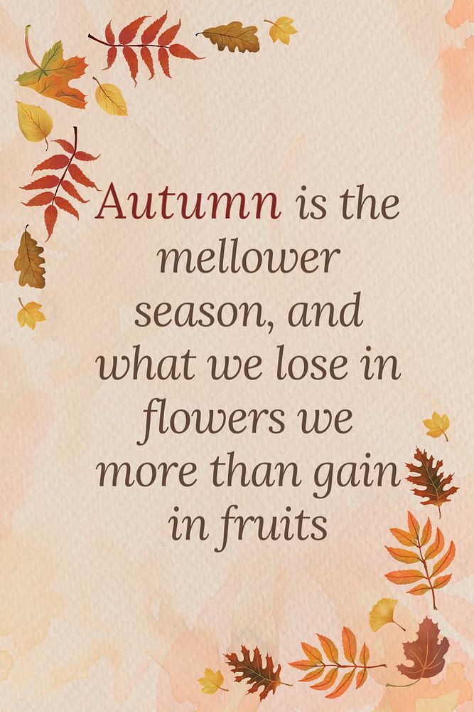  Autumn season quote Pinterest pin template, editable text