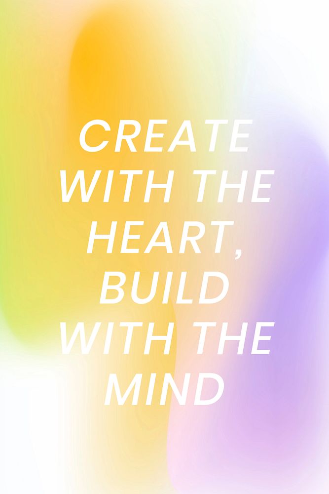 Colorful gradient Pinterest pin template, editable quote design