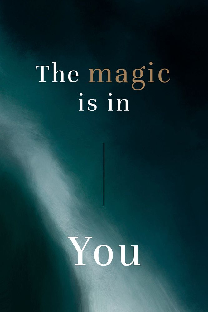 Magic in you quote template, editable aesthetic Pinterest pin