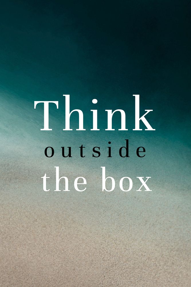 Outside the box quote template, editable aesthetic Pinterest pin