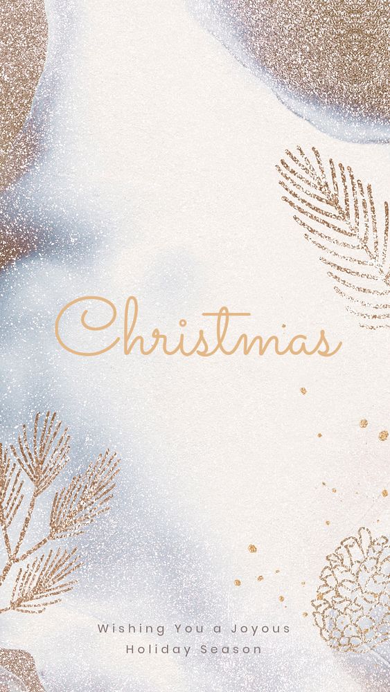 Glittery Christmas Facebook post template, editable design