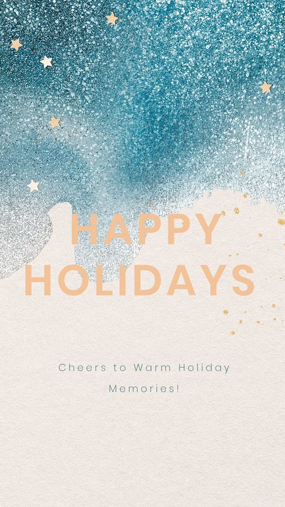 Happy holidays Facebook post template, editable design