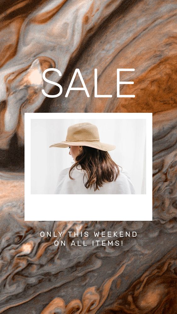 Fashion sale Facebook story template, aesthetic ad design