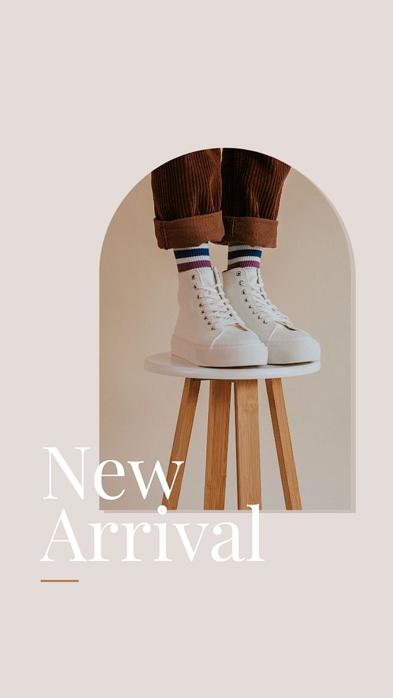 New arrival Facebook story template, fashion ad design