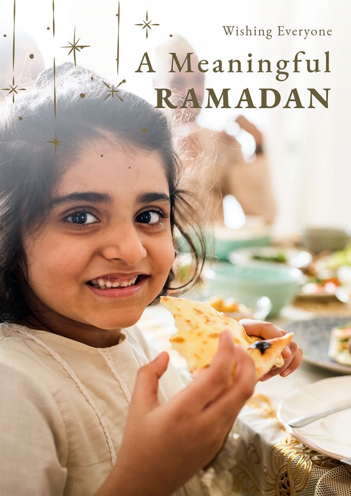 Ramadan poster template, editable design