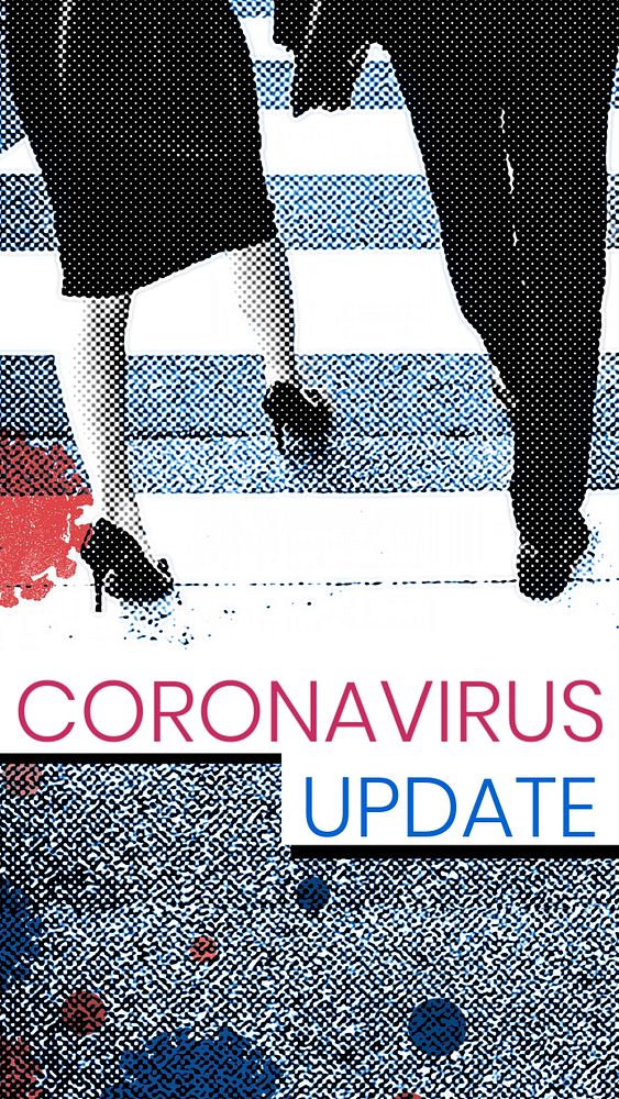 Coronavirus update Instagram story template, editable design