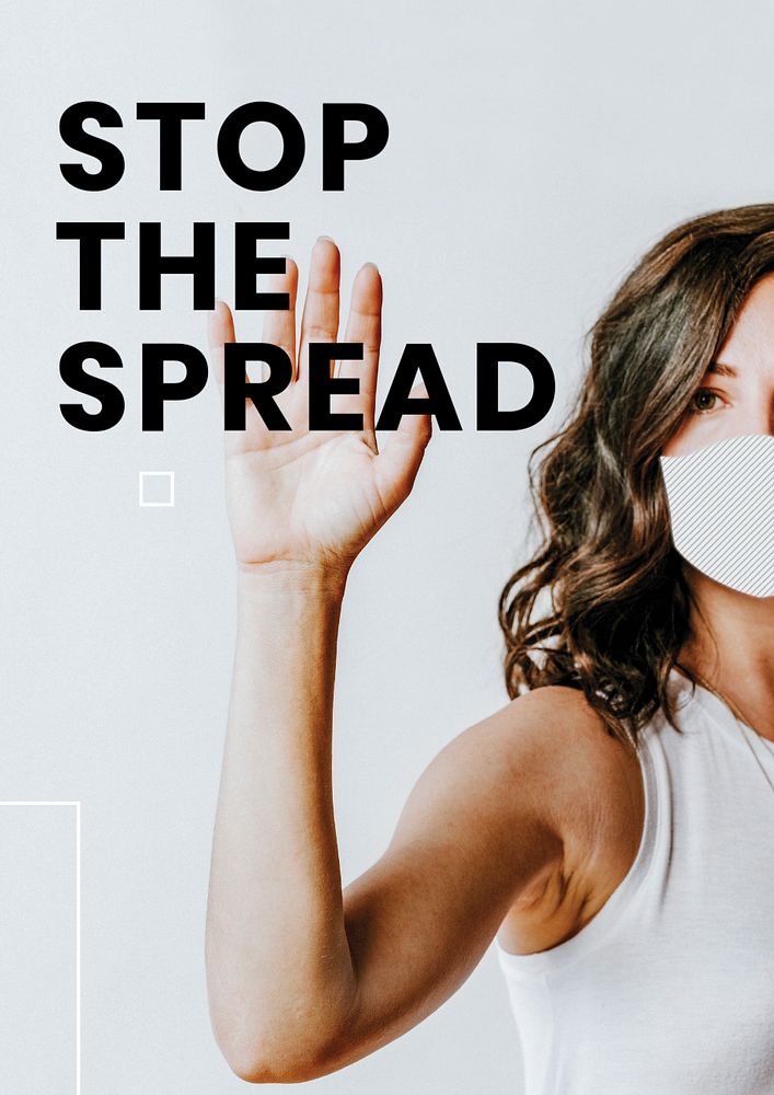 Stop spreading editable poster template