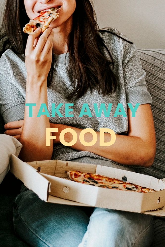 Takeaway food Pinterest Pin template, editable design