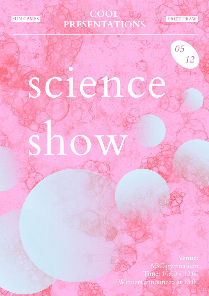 Science fair poster template, editable design