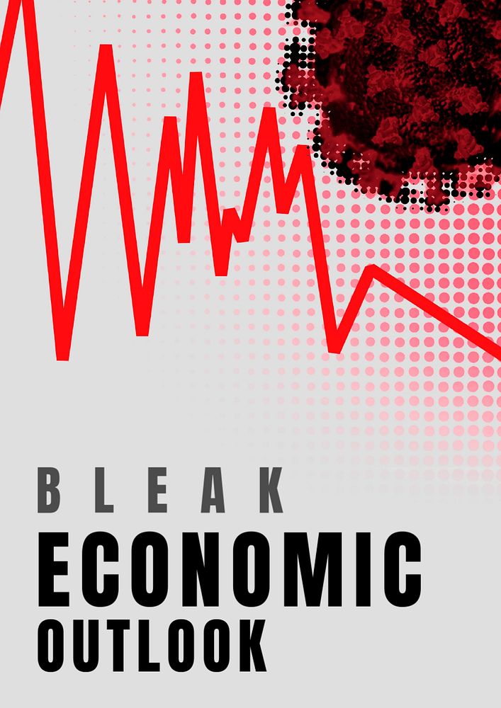 Economic outlook editable poster template