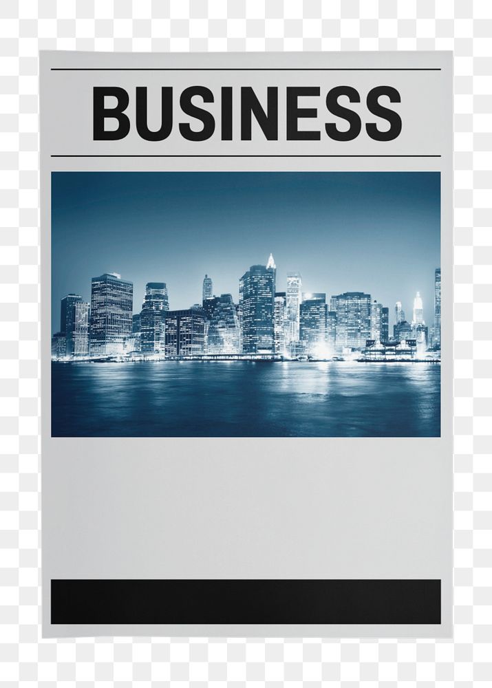 Business news poster mockup element, customizable design