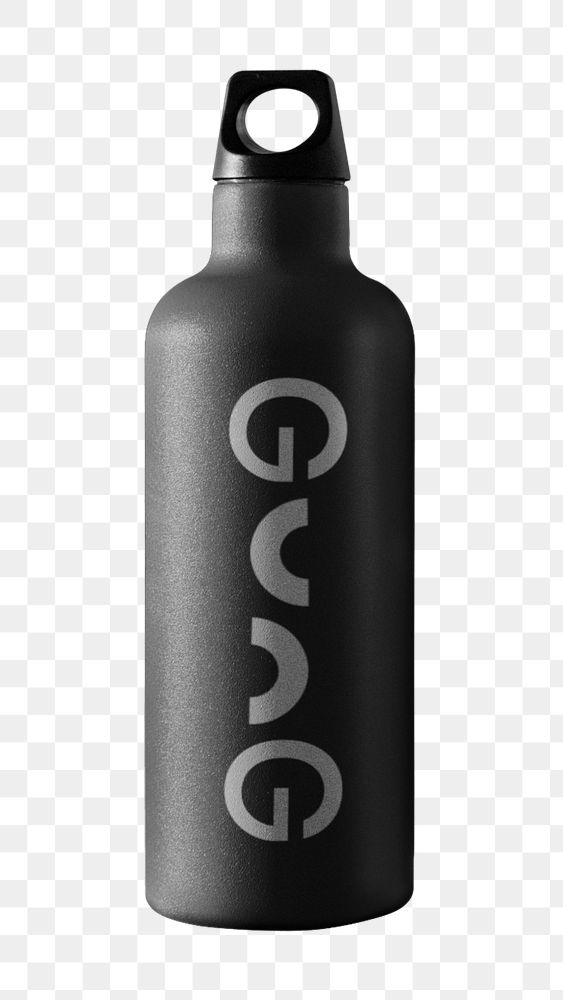 Reusable drinking bottle mockup element, customizable design