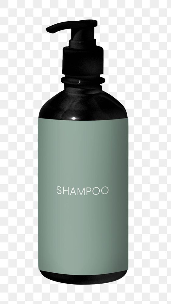 Shampoo pump bottle mockup element, customizable design