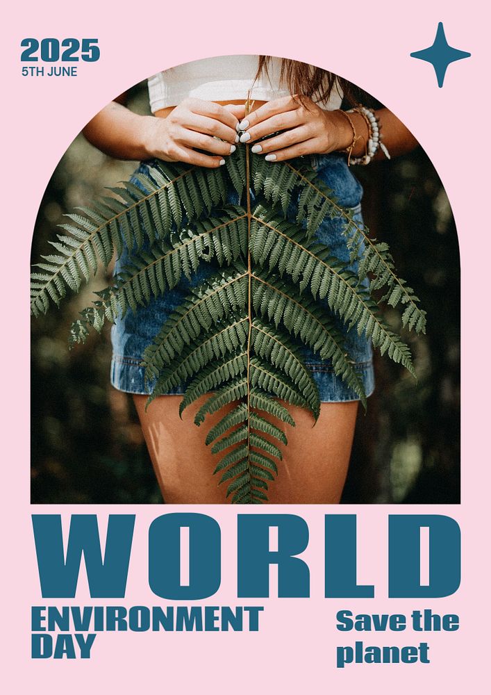 World environment day poster template, editable text & design