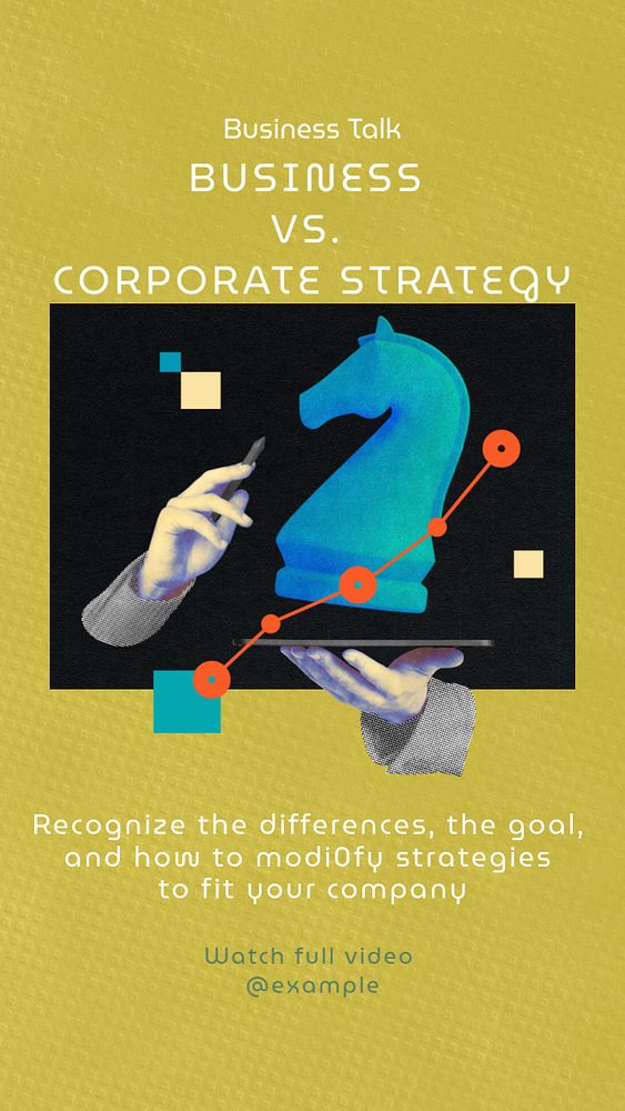 Corporate strategy Instagram story template, editable text & design